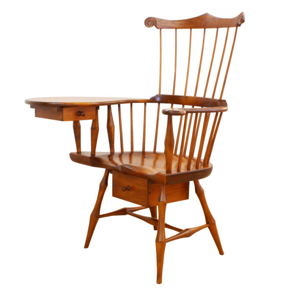 comb back writing arm chair (bamboo)